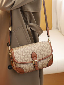 BAORUIFU | Vintage Print Small Square Bag with Wide Shoulder Strap