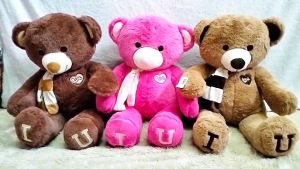 Dreamtoys96 Boneka Bear Syall Telapak I Love You Bordir XL