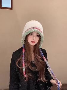 Hearing Protection Women s Plush Knitted Hat Thickened Warm Ear Protective Autumn Winter Versatile for Daily Indoor and Outdoor