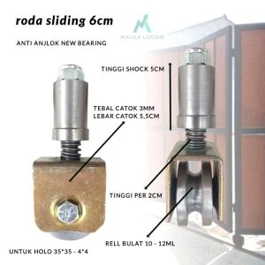 roda sliding anti anjlok besi SUPER MANTAP 6cm7cm&8cm | roda pagar minimalis