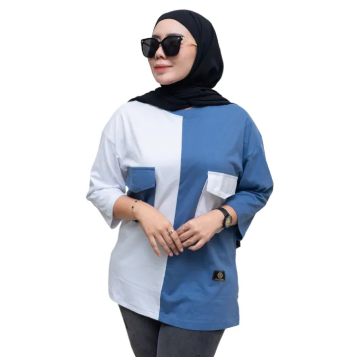 ATASAN%20KAOS%20WANITA%20MIX%202%20WARNA%20ADA%20SAKUNYA%20BAHAN%20KATUN%20COMBAD%2020S%20TERBARU%20-%20Image%207