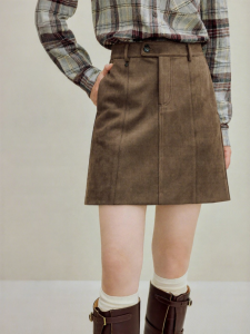 INMAN | Air Layered Suede Retro Short Skirt