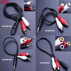 JCD 3.5mm RCA Female jack Stereo to 2 RCA Male Plug Y Cable Adapter 3.5 Audio aux Socket connector to Headphone Players wire 
