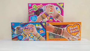 New Creative Bead Bracelet Making Kit for Kids - 2 Styles 10 Bracelets Educational Arts & Crafts Set for Children Birthday Gift