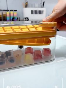 【MY stock】Ice-making Box Stackable Ice Cube Tray One Click Demolding DIY Ice Grid Ice Storage Box Kitchen Accessories Food Grade Ice Maker