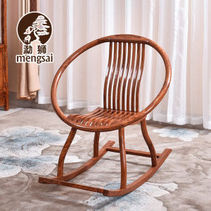 Lishi Rosewood Pterocarpus Erinaceus Poir. New Chinese Style Recliner Chair Rosewood Rocking Chair Solid Wood Lazy Bone Chair Leisure Chair Simple