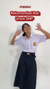 Rok Rempel SMA/SMP/MTS Panjang Biru Dongker Hitam Cokelat Bahan Twist Premium