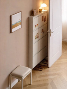 Metal Thin Flip-door Shoe Cabinet