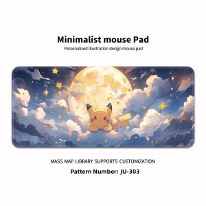 KALLDUN | Large Pikachu Cute Office Desk Mat Keyboard Pad
