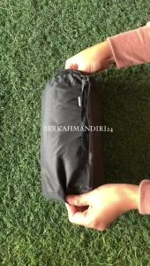 Hammock Polos Hitam Panjang Camping Outdoor Waterproof Beban 150kg Ayunan Gantung Tali Scott Tebal