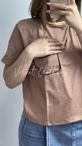 Kaos Wanita Polos Pocket / Atasan Pocket Wanita / Tshirt Polos Wanita / Atasan Santai Wanita 1923