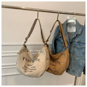 IELGY Womens Korean Style Printed Letter Canvas Messenger Bag