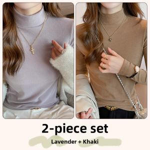 miiow | Half-High Neck Fleece Thermal T-Shirt  Womens Autumn-Winter Underwear