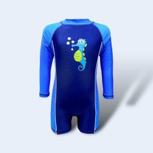 Baby And Kids One Piece Rash Guard UPF 50+ Onesies Swimwear UV-Protection Romper Swimsuit F-301