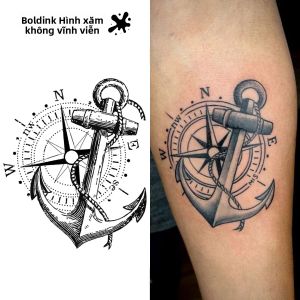 Hình Dán Tạm Thời Boldink Anchor Hình Xăm Bán Vĩnh Viễn Chống Nước Giữ Được Đến 15 Ngày Dành Cho Độ Tuổi Từ 14 Trở Lên