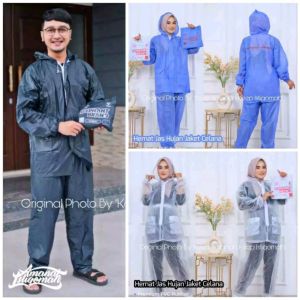HEMAT JAS HUJAN JAKET CELANA DEWASA PRIA WANITA PVC ELEPHANT BRAND
