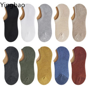 Yingbao No Show Socks Womens Cotton Non Slip Low Cut Thin Ankle Short Casual Invisible Ladies Summer Socks