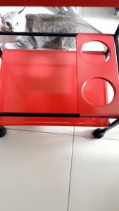 รถเข็นบาร์เหล้าเหล็ก2ชั้น มีแผ่นเหล็กวางขวดน้ํา2ช่อง รถเข็นบาร์วางน้ํา บาร์เหล้า บาร์วางน้ํา ชั้นบาร์เหล้า kk99