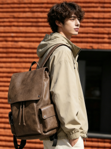 SEWAFOX | Vintage Commuter Business Leather Backpack Large Capacity