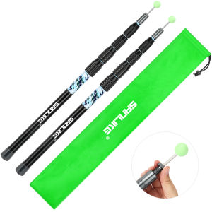 SANLIKE Telescoping Tarp Poles Replacement Canopy Adjustable Carbon Fiber Rods Portable & Lightweight Tent Tarps for Awning Outdoor Camping Hiking 2.7M