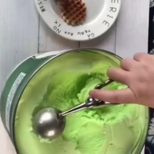 Stainless Steel Ice Cream Scoop Cookie Scooper | Ice Cream Dessert Scoop Fruits Ball Maker Watermelon Spoon Cookies