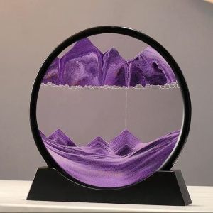 Tranh Nghệ Thuật Cát Chảy Hình Đồng Hồ Cát 3D Tranh Kính Tròn Phong Cảnh Biển Sâu Tranh Cát Chảy Đồ Trang Trí Nhà Cửa Văn Phòng Phong Cách Hiện Đại Đồ Thủ Công Tranh Cát