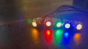 Đèn báo nguồn LED 12mm Kim loại chống nước IP67 Đèn tín hiệu Đèn xi nhan