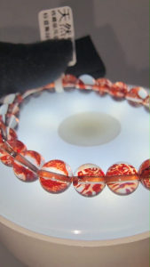 (SG Seller Ready Stocks) Premium Grade Natural Phoenix Feather Hematoid Quartz Bracelet 8mm+