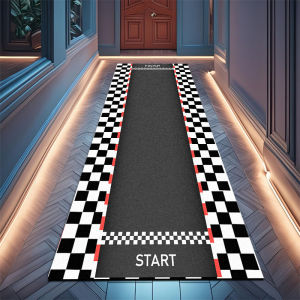 VIKAMA Creative Track Design Display Mat Durable and Non-Slip Corridor and Hallway Carpet Entryway and Foyer Mat Home Decor