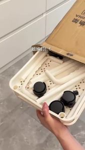 Four wheel rolling storage cart mobile snack box and bathroom organizer easy to assemble frame