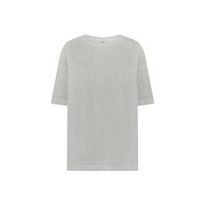 MEIYANG | Casual Silk Ramie Cotton Blend Round Neck Short Sleeve Shirt