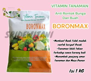 Pupuk BORON MAX A 1 KG Pupuk Anti Rontok Bunga dan Buah Untuk Semua Tanaman MKP