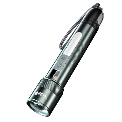 WARSUN NB01 Rechargeable Flashlight 3000 Lumens Ultra Bright LED Torch 3000mAh Power Bank Function Zoomable Waterproof Heavy Duty Searchlight for Camping Fishing Emergency