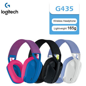 Logitech G435 LIGHTSPEED Wireless Gamer Headset USB Bluetooth/2.4 G Connection Built-in Microphone Gaming Headphone for PC/PS