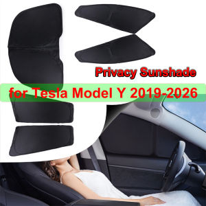 Car Sunshade for Tesla Model Y Juniper 2026 2025 2024 Sun Shade Cover Privacy Rear Window Shades Windowshield Protect Cover Set