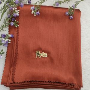 Pashmina Bahan Credenza Silky Polos Laser Cut Premium Buatan Raisa