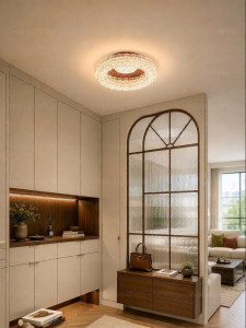 FANCY LAMP CLUB | Modern Luxurious Walnut Colored Corridor Ceiling Light