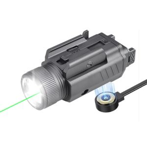 Original Richfire Magnetic USB C ชาร์จไฟฉาย LED 2000 lumens สีเขียวเลเซอร์ Combo ยุทธวิธีไฟฉายสําหรับล่าสัตว์