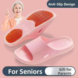 MONLEYTA | Non-Slip Bath Slippers For Men Indoor Home Use Odorless Silent Bathroom Special Bathing Dad Cool Slippers Mens Summer Slip-On Shoes