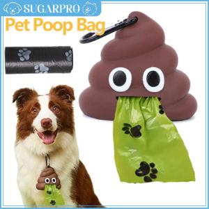 Creative Portable Poop Bag Dispenser Dog Waste Bag Scooper with Cute Cartoon Shape