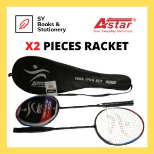 ASTAR Badminton Racket Twins Pack Set 8008 Sport Series / 2 Pieces Racket with String / 羽毛球拍/2个 / Shuttlecock