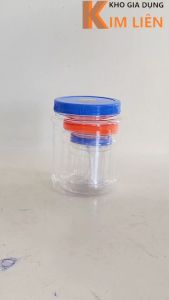 Bộ 3 lọ keo tròn trong nhựa VIỆT NHẬT - Kèm muỗng nắp kín - Ngâm rau củ đựng gia vị - 1056