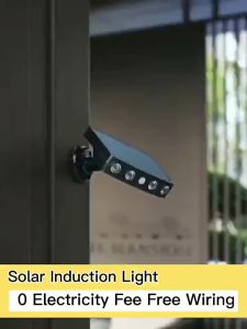 Vimite 4LED Solar Light Outdoor Home Courtyard Lawn Garden Manor Wall Lamp Rural Outdoor Lighting Sensor Monitoring Street Lamp and Night Light Waterproof LED Upper and Lower Lights Outdoor Decoration Garden Wall Lamps