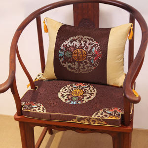 Classical Chinese Style Redwood Sofa Chair Pad Anti-Slip Silk Cushion Circle Chair Dining Chair Pad Four Seasons Universal