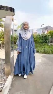Rumi Abaya Bahan Crinkle Jumbo Abaya Polos Gamis Wanita Muslimah Terbaru Abaya Dress