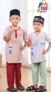 Setelan Koko Kurta Anak Murah / Baju Anak Muslim Terbaru Usia 1-8 Tahun