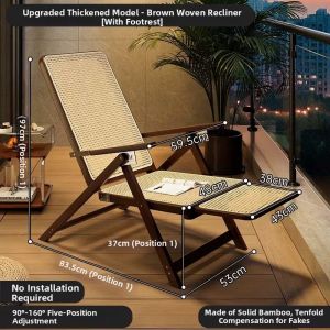 ZHUSHANXIA | Elderly-Friendly Folding Recliner Lounge Chair