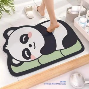 VIKAMA พรมกันลื่นลายการ์ตูนสำหรับห้องน้ำและทางเข้าบ้าน ดูดซับน้ำได้ดี ทนทานต่อการสึกหรอ แห้งเร็ว ตกแต่งบ้าน