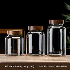 ZHUXI | Lọ Lưu Trữ Chống Ẩm Kín Đậy Thủy Tinh Borosilicate Cao