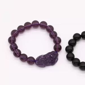 Crystal Bracelet Pixiu Show Good Luck Chinese Feng Shui Beast Crystal Bead Bracelet Party Birthday Gift for Men and Women
